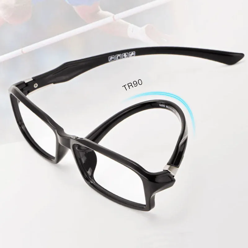 Zirosat Men's Full Rim Rectangle Tr 90 Sport Eyeglasses 6059